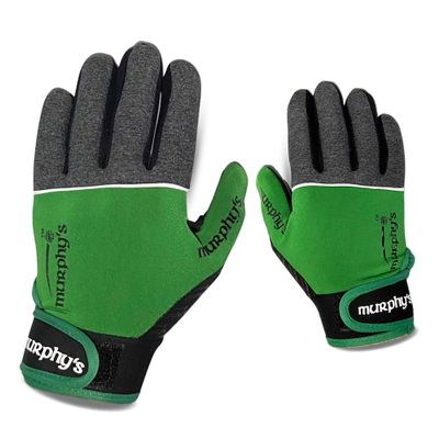 Murphys Childrens/Kids V2 Gaelic Gloves (6) (Gray/Green/White)