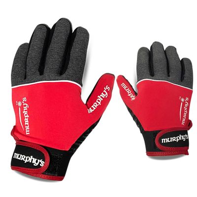 Murphys Childrens/Kids V2 Gaelic Gloves (6) (Gray/Red/White)