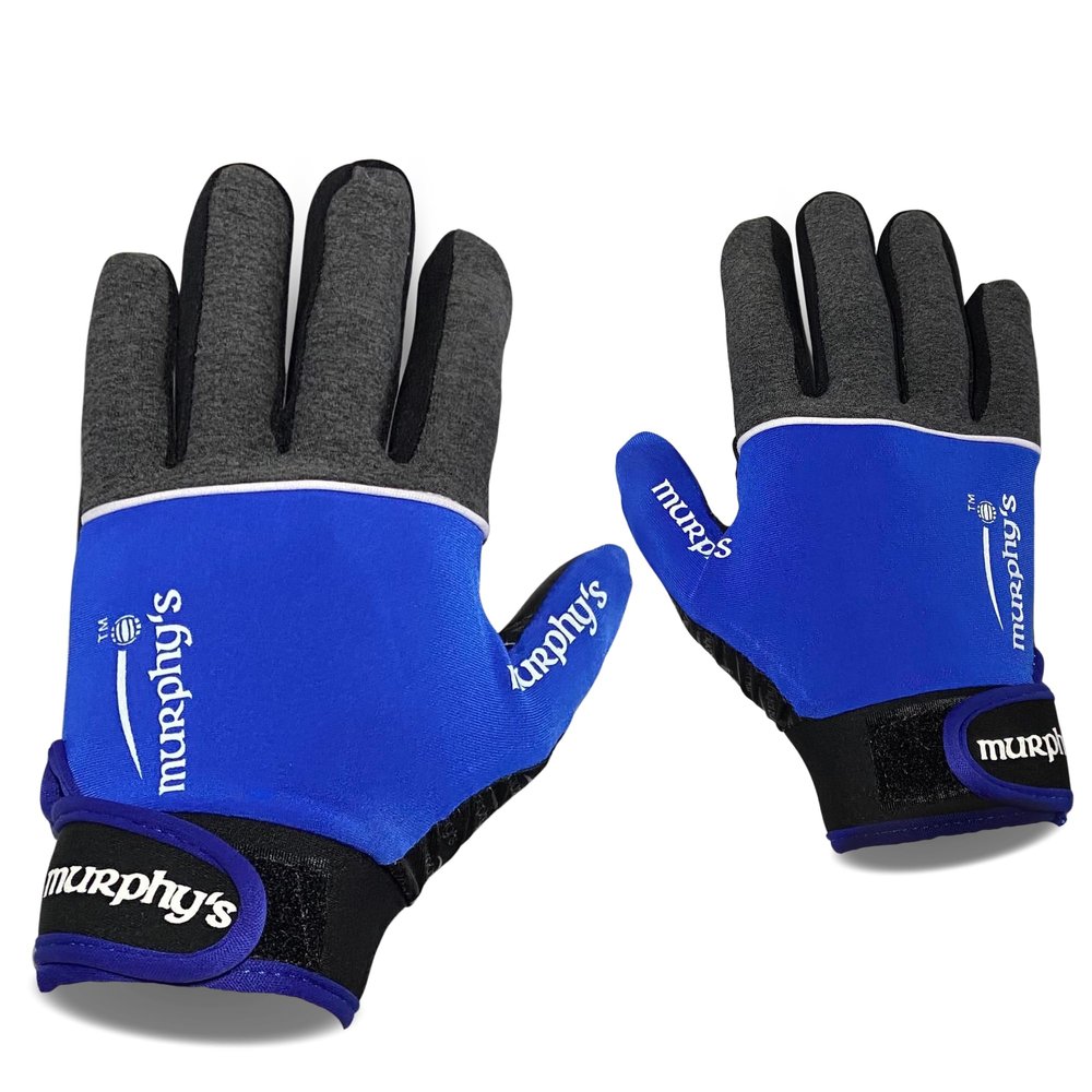 Murphys Childrens/Kids V2 Gaelic Gloves (6) (Gray/Blue/White)