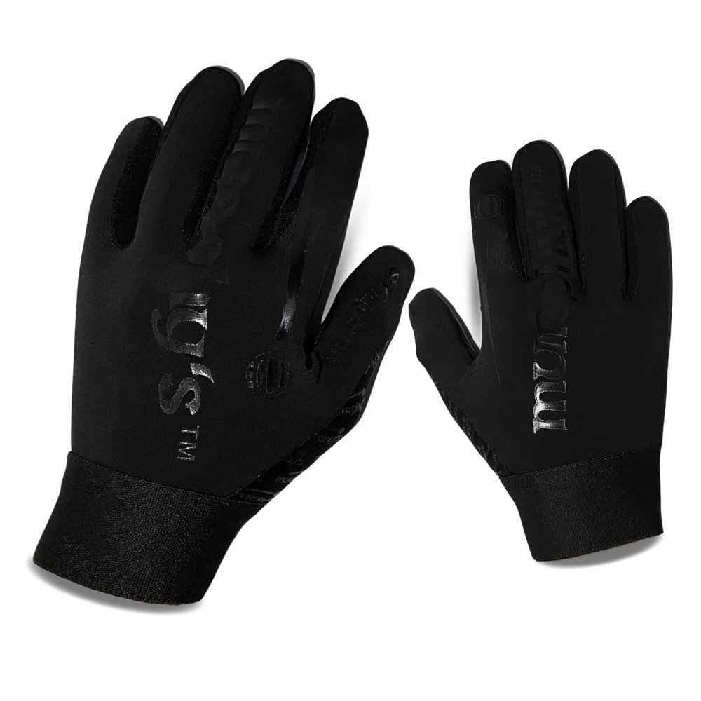 Murphys Gaelic Football Players Kids Gloves, Premium Latex, GAA Superior Grip, Durable and Breathable Design Elasticated Wristband, Black, 4 - Under 8Y