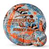 MURPHY Gaelic Street Trainer Footballs, Durable Vulcanised Rubber, Long Lasting Grip for Hard Surfaces, Size 4, White/Fluo Orange/Cyan view 1