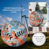 MURPHY Gaelic Street Trainer Footballs, Durable Vulcanised Rubber, Long Lasting Grip for Hard Surfaces, Size 4, White/Fluo Orange/Cyan view 3