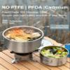 CretFine CompactKit Camping Cookware Set Stainless Steel Pots and Pan with Detachable Handle and Oxford Cloth Bag, for 4-8 Mess Kit with Utensils for Camp Kitchen, Picnic, BBQ, Traveling, Emergency view 2