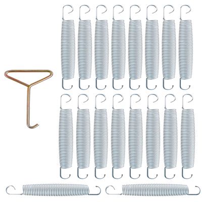 Ctgsas Trampoline Springs Universal Replacement 7-inch Trampoline Springs Spring Steel Set of 20 with Spring Tool