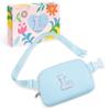COSHAYSOO Initial Letter Fanny Pack for Girls Personalized Christmas Birthday Gifts for 6 7 8 9 10 11 12 Year Old Teen Girl, Girly Fashion Crossbody Purse Belt Bag Preteen Tween Trendy Stuff Blue L view 1