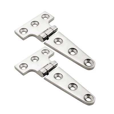 2pcs Pack Heavy Duty Marine 316 Stainless Steel tee Hinge, Boat Caravan Cabinet shed Garden Wooden Door t Hinge Hardware (Size: 4 inches)