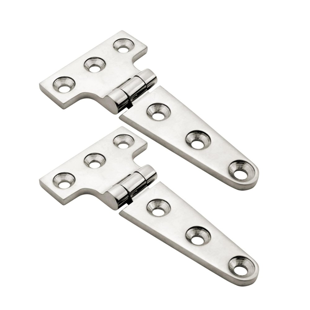 2pcs Pack Heavy Duty Marine 316 Stainless Steel tee Hinge, Boat Caravan Cabinet shed Garden Wooden Door t Hinge Hardware (Size: 4 inches)