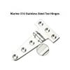 2pcs Pack Heavy Duty Marine 316 Stainless Steel tee Hinge, Boat Caravan Cabinet shed Garden Wooden Door t Hinge Hardware (Size: 4 inches) view 3
