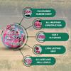 MURPHY Gaelic Street Trainer Footballs, Durable Vulcanised Rubber, Long Lasting Grip for Hard Surfaces, Size 5, White/Pink/Cyan view 2