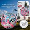MURPHY Gaelic Street Trainer Footballs, Durable Vulcanised Rubber, Long Lasting Grip for Hard Surfaces, Size 5, White/Pink/Cyan view 3