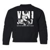 GamesDur Vini Jr Brazilian Soccer Making Madrid Great Again Youth Crewneck Sweatshirt (Black, Youth Medium)