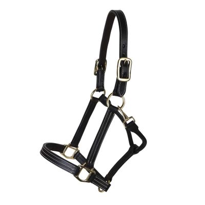 Billy Royal Keeneland Deluxe Leather Halter for Horses | Triple-Stitched Top Grain Leather | Solid Brass Hardware | Show Barn Style | Double Adjustable Crown | Size Quarter Horse