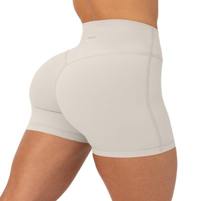PAVOI ACTIVE Buttery Soft Yoga Workout Shorts for Women - High Waisted Butt Sculpting 4" Gym Biker Shorts - FlexFlow - Medium, Moon