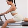 PAVOI ACTIVE Buttery Soft Yoga Workout Shorts for Women - High Waisted Butt Sculpting 4" Gym Biker Shorts - FlexFlow - Medium, Moon view 2