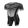 De Soto Men's Forza Sleeved Triathlon Flisuit FFTS (Size X-Large, Grey Chevron) view 1