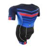 De Soto Men's Forza Sleeved Triathlon Flisuit FFTS (Size 2X-Large, Blue Chevron) view 2