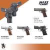 Maxx Carry Multi-Carry 4-Way OWB and IWB Leather Gun Holster fits Colt 1911 4 inch, Combat Commander Concealed Carry | Kimber 1911 | Ruger SR1911 Commander or Officer | Taurus 1911 Officer. view 4