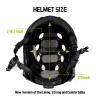 Adjustable Tactical Helmet with Helmet Cover, PJ Type Tactical Multifunctional Protective NVG Mount for Cosplay Hunting Shooting (Black) view 4