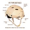 Adjustable Tactical Helmet with Helmet Cover, PJ Type Tactical Multifunctional Protective NVG Mount for Cosplay Hunting Shooting (tan) view 3