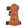 CarolUSA Archery, Hunting,Indoor Outdoor Target Sports Bow Range Recurve/Longbow Shooting Full Grain Cow Hide Leather Forearm Bracer/Arm Guard/Wrist Protector Youth Style (Tan Leather) view 2