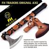 Viking Axe of Ragnar Lothbrok Hunting Axe with Rosewood Handle - Hand-Forged High Carbon Steel Sharp Blade, Handmade Camping Axes, Hatchet-Norse Ax, Tomahawk Vikings Bearded Axes, with Leather Sheath view 2