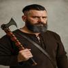 Viking Axe of Ragnar Lothbrok Hunting Axe with Rosewood Handle - Hand-Forged High Carbon Steel Sharp Blade, Handmade Camping Axes, Hatchet-Norse Ax, Tomahawk Vikings Bearded Axes, with Leather Sheath view 3