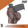 Maxx Carry Multi-Carry 4-Way OWB and IWB Leather Gun Holster fits Taurus G2c Holster 9mm or 40S&W, PT111 G2 | G 26, 27 | Walther PPQ SC, P22 | Sig P320 Micro Compact | Springfield XD 3, XD MOD 2 view 2