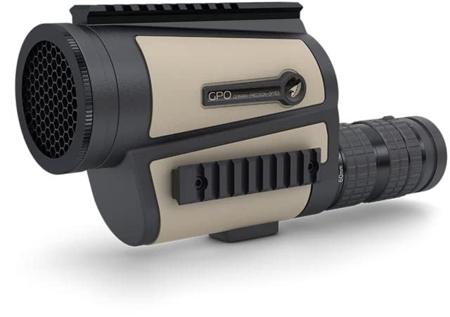 German Precision Optics GPOTAC 45 15-45x60 Spotting Scope, Straight, Black/Desert Sand, TS100