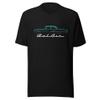 1955 Chevy Bel Air Silhouette Tropical Turquoise Unisex t-Shirt view 1