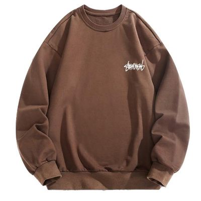 Xingfenly Solid Streetwear Sweatshirt Casual Long Sleeves Men Korean Crewneck Sweatshirts Autumn Clothes for s1 XS