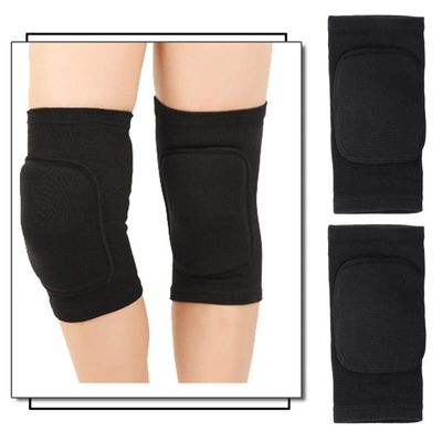 Healifty Knee Pad Support Sleeves for Sports Activities Breathable Elastic Protective Sponge Design for Dancing Cycling Running Pair of Black s