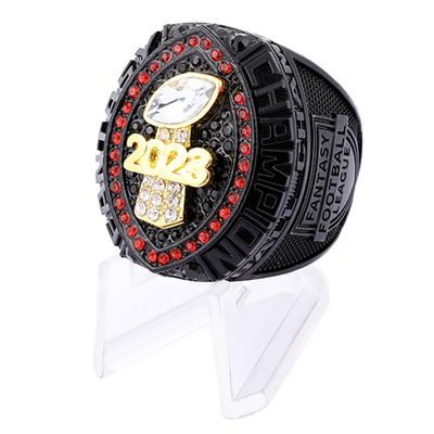 guancrown 2023 Fantasy Football Championship Ring Trophy Award Prize Sport MVP Winner FFL League Champion Ring (size 8, ring and stand)
