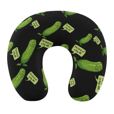 Big Dill Pickle Neck Pillow Soft Washable Pillow U-Shaped Pillow for Home Office Travel