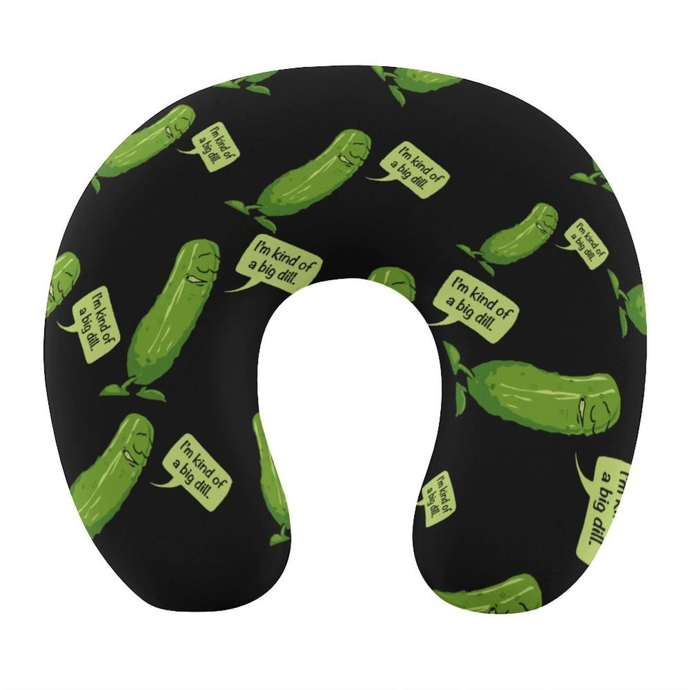 Big Dill Pickle Neck Pillow Soft Washable Pillow U-Shaped Pillow for Home Office Travel