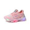 Baby First Walking Shoes Kid Led Shoes Trainers Slip on Waves Shoes Boys Girls Cotton Mesh (Pink, 10 Little Child) view 4