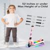 ANHAO Electric Scooter for Kids Ages 6-12(Mainly 6-10), Adjustable Handlebar and Speed, Anti-Slip Deck, Flash Wheel, Toddler Scooter for Kids up to 110 lbs, Max Speed 6 Mph, Gifts for Girls view 2