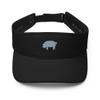 Pig Visor, Embroidered Unisex Visor hat, for Men and Women, Design 1, Pig Lover Gifts. Black view 1