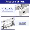 uxcell Boat Cleat Open Base 5 Inch, 4 Pcs 316 Stainless Steel Dock Cleat for Kayak Boat, Yachts, and Fishing Boats, Include Installation Screws view 3