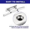 uxcell Boat Cleat Open Base 5 Inch, 4 Pcs 316 Stainless Steel Dock Cleat for Kayak Boat, Yachts, and Fishing Boats, Include Installation Screws view 4