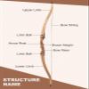 TOPARCHERY recurve Bow 60" recurve Bows for Adults Hunting Bow for Adults Long Bow Archery recurve Bows Right Hand Bow Wooden Takedown Bow view 2