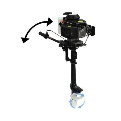 4 Stroke Outboard Motor Fishing Boat Engine, 3 HP Outboard Trolling Motor, Heavy Duty Outboard Motors for Fishing Aquaculture Outdoor, Boat Engine Outboard Motor