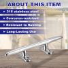 uxcell Boat Cleat Open Base 8 Inch, 4 Pcs 316 Stainless Boat Steel Dock Cleat, Mooring Accessories, Include Installation Screws view 2