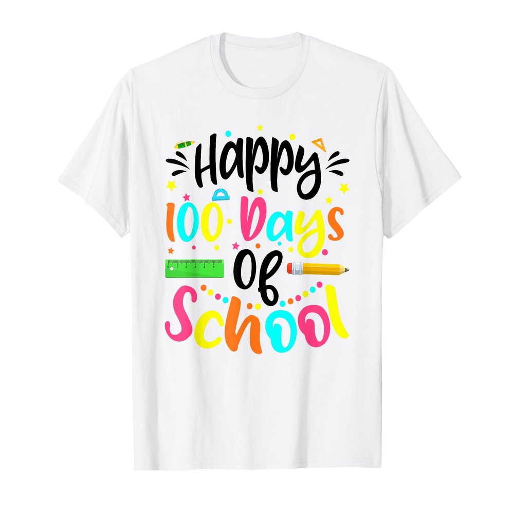 100th Day of School Teachers Kids Girls Child Happy 100 Days T-Shirt