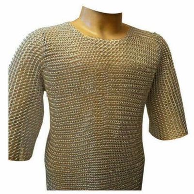 Butted Chainmail Shirt, Chainmail Shirt Aluminium 10 mm 16 G Anodized Finish (X Large)
