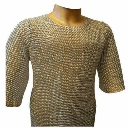 Butted Chainmail Shirt, Chainmail Shirt Aluminium 10 mm 16 G Anodized Finish (X Large)