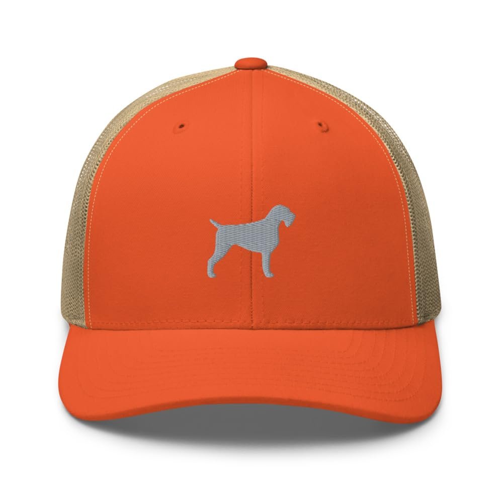 German Wirehaired Pointer Trucker hat, Embroidered Unisex hat, German Pointer Trucker hat.