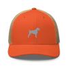 German Wirehaired Pointer Trucker hat, Embroidered Unisex hat, German Pointer Trucker hat. view 1