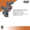 Maxx Carry Multi-Carry 4-Way OWB and IWB Premium Leather Gun Holster fits G 19 (GEN 1 - GEN 4) |G 19X 23 32 | S&W M&P Shield 2.0 | Ruger Security 9, SR9c, SR40c | SIG P239, P250 Subcompact view 4