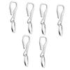Sosoport 6pcs Stainless Steel Keyring Hooks Keychains Clip Carabiner Buckle Ring for Backpack DIY Accessories view 1