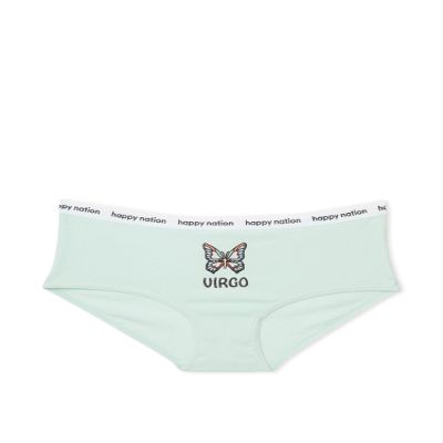 Happy Nation Girls Comfy Cotton Logo Hipster Underwear, Beach Glass Virgo, Large